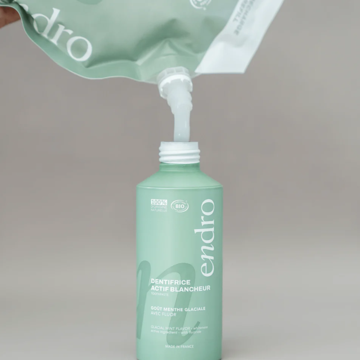 Recharge dentifrice gel fluor BIO – Menthe glaciale – Image 3