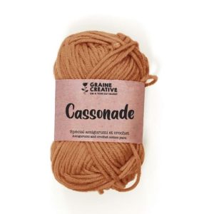 Fil de coton marron – Spécial crochet amigurumi 27 g / 55 m