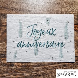 Carte ensemencée plantable « Joyeux anniversaire »