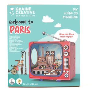 Maquette 3D Bois TV Paris | Kit Modélisme Miniature à Construire