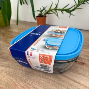 Pack de 3 saladiers en verre – Carré