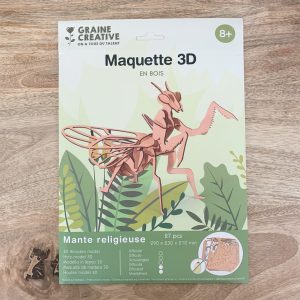 Maquette 3D en bois – Mante religieuse