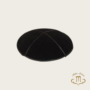 Kippa en daim « ARTMan » 15 cm – Noir
