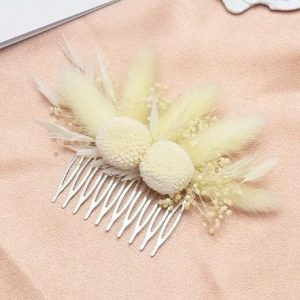 Peigne de Fleurs Séchées Boho